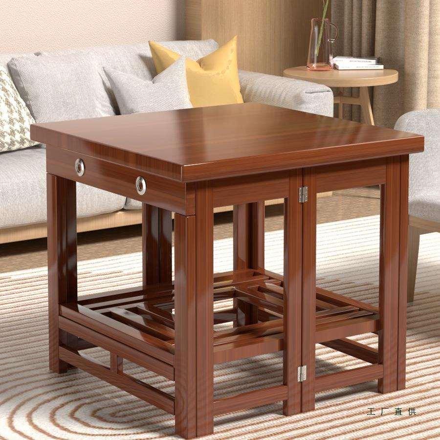 湖南烤火桌子新款家用多功能折叠取暖桌冬季客厅简易实木竹烤火架