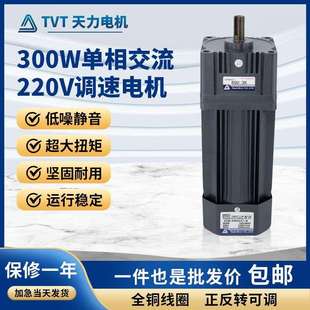 TVT小型齿轮减速电机一体220v300W微型交流定速电机可调变速电机