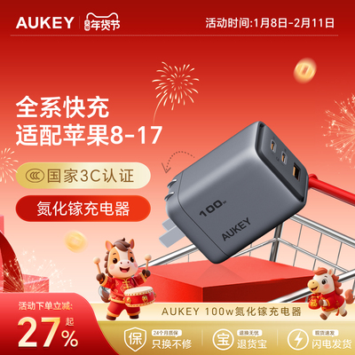 【国家3C认证】AUKEY100W充电器