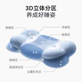 时光存折儿童枕头云朵枕头护脊透气1-3-6-10岁以上宝宝枕头