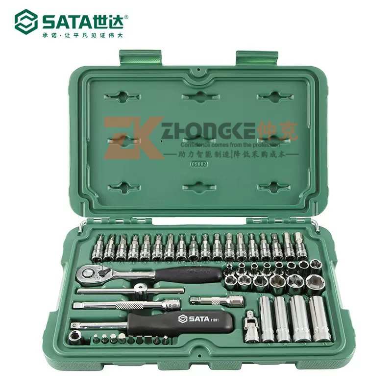 世达汽修工具小飞中飞棘轮套装多功能套筒扳手09001 09002 09004