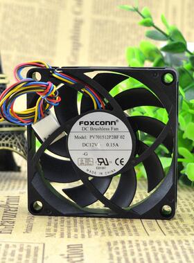 富士康FOXCONN PV701512P2BF 02 12V 0.15A 7CM 7015 4线PWM风扇