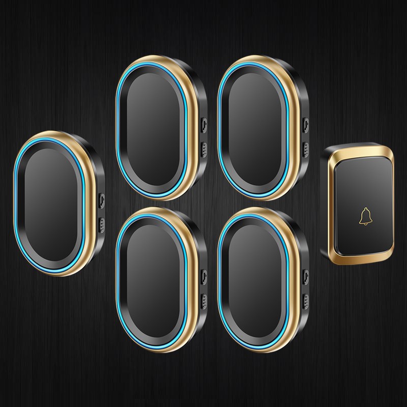 超远距离门铃无线家用一拖五智能电子遥控入户免插电老人呼叫器铃