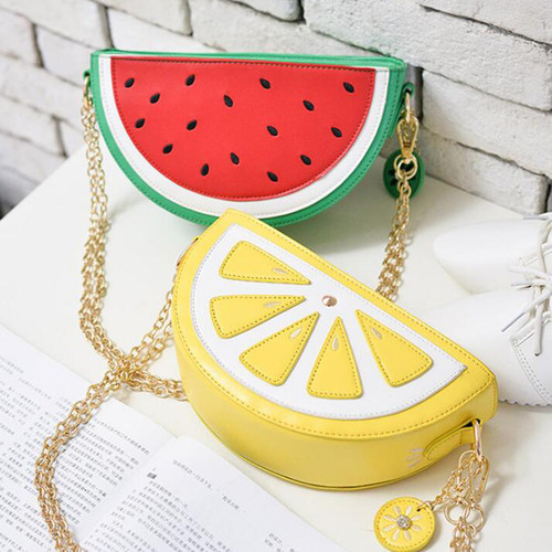 儿童创意摄影道具个性旅拍挎包外景街拍小清新拍摄单肩柠檬包西瓜