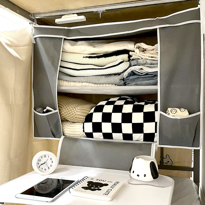 宿舍床上收纳柜上铺下铺学生寝室床头悬挂置物架衣服裤子收纳神器