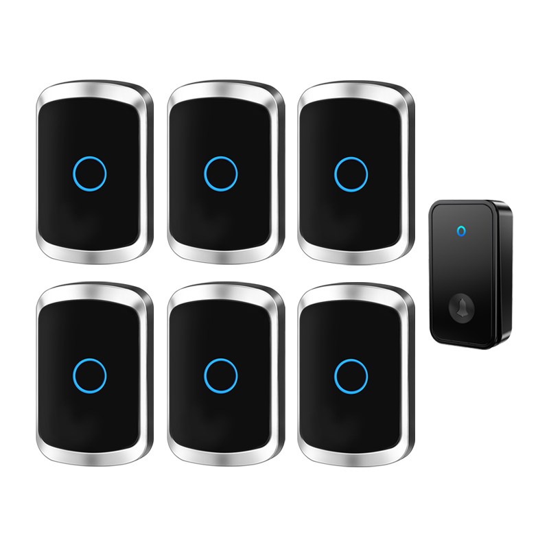 智能无线家用不用电池门铃自发电一拖六远距离电子遥控呼叫器