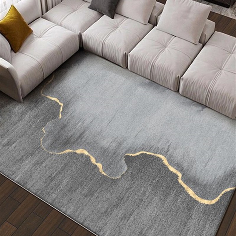 撸猫感轻奢高级灰色地毯客厅沙发茶几毯现代简约北欧卧室地垫家用