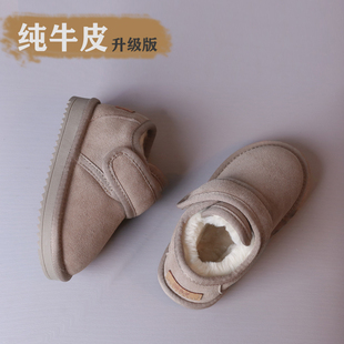 2021冬季新款宝宝棉鞋加绒加厚儿童雪地靴男童鞋防水女童保暖短靴