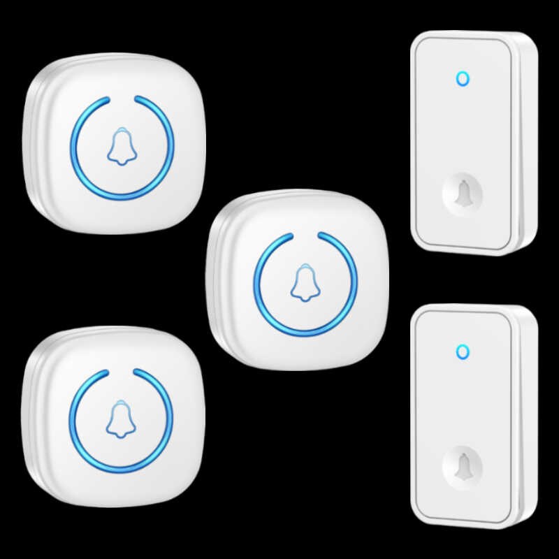 门铃自发电无线家用二拖三远距离电子遥控门钟老人按铃呼叫器