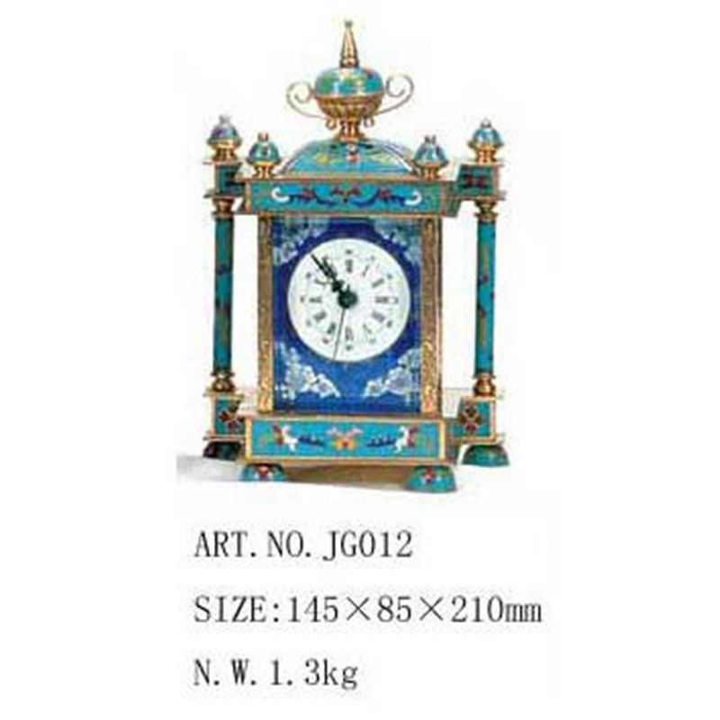 工艺品景泰蓝机械座钟欧式西洋仿古座钟样板间田园复古台钟大号