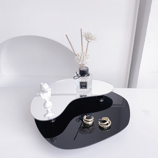 亚克力镜面托盘拍照道具底托摄影背景家居简约桌面几何装饰品摆件