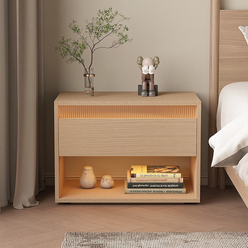 收纳柜床头柜现代简约卧室床边抽屉柜多层收纳床头置物架收纳柜子