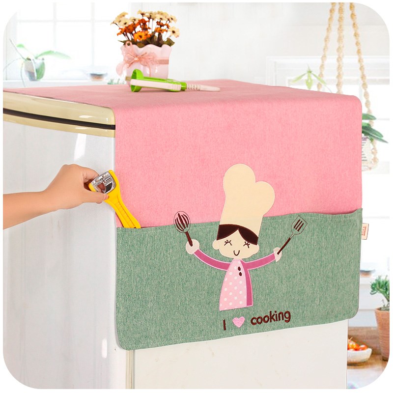 双开门冰箱盖布顶防尘罩子2022新款单开门防油盖巾套罩防尘布帘巾