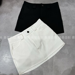 简约百搭显瘦a字半身裙 韩版 辣妹小个子高腰包臀超短裙女夏季 新款