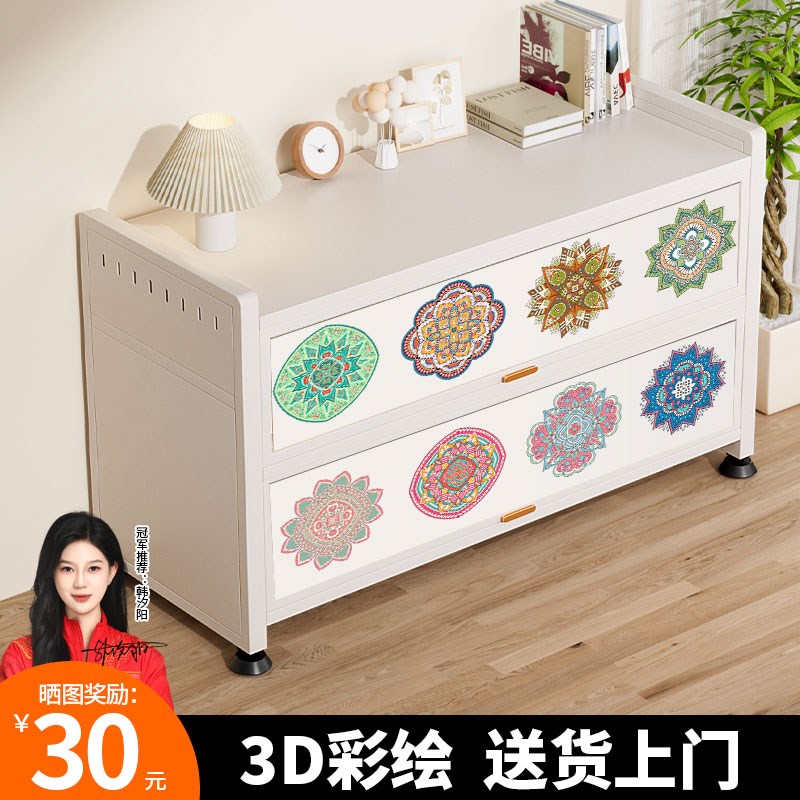 2025新款多功能钢制厨房置物架落地多层微波炉收纳柜家用储物柜子