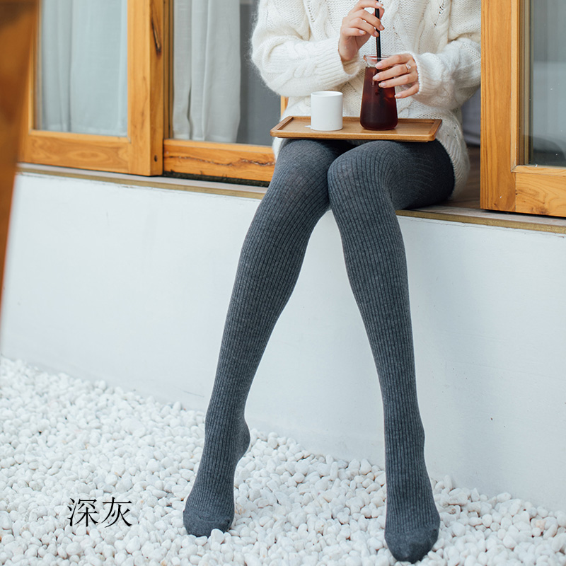 秋冬季加厚羊毛连裤袜 羊绒针织女打底袜 密绒柔糯加绒显瘦打底裤