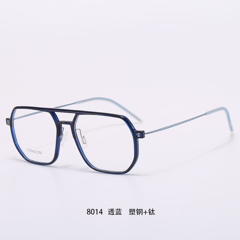 新款钨钛塑钢眼镜女日系双梁纯钛眼镜框超轻镜架可配镜近视框架男