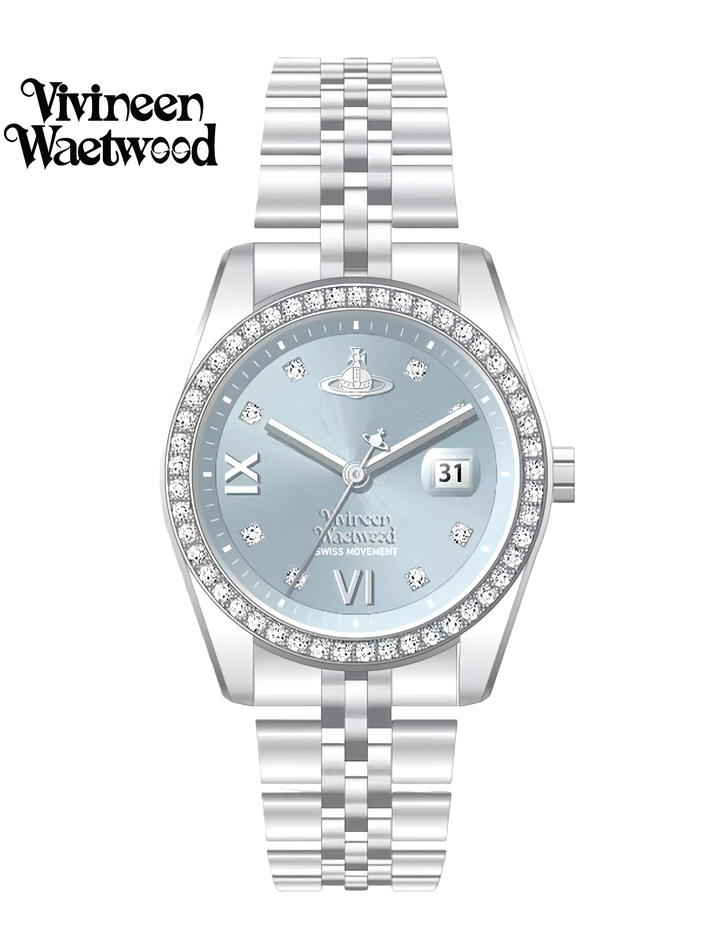 Xitai Broken Ice Blue Women's Light Luxury Niche New Full Diamond Steel Band Small Watch Versatile for Birthday Gifts