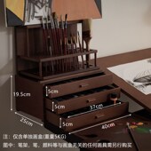 DJAR意式 古典桌面大号实木收纳画笔毛笔架子美术生绘画工