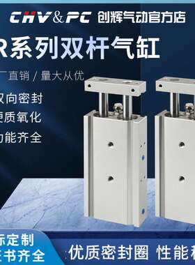 双轴双杆气缸TR6/10/16/20/25/32/X10X20X30X40X50X60X75X100气动