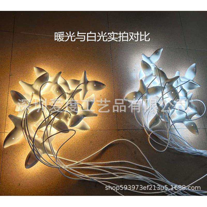 新款婚庆道具LED发光鸟海鸥吊灯 婚礼婚庆橱窗装饰品迎宾区布置