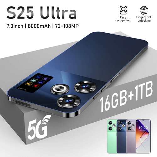 跨境新品S25Ultra安卓16+1T一体机7.3寸高清大屏源头厂家(劲爆款)