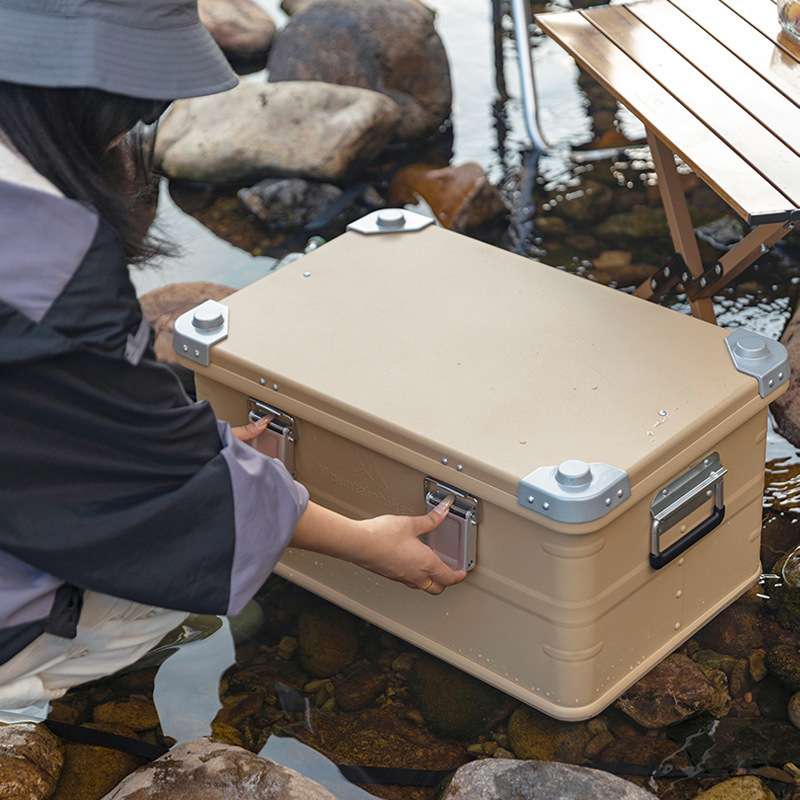 山之客户外露营地铝合金开口箱储备多功能收纳车载后背箱多色可选