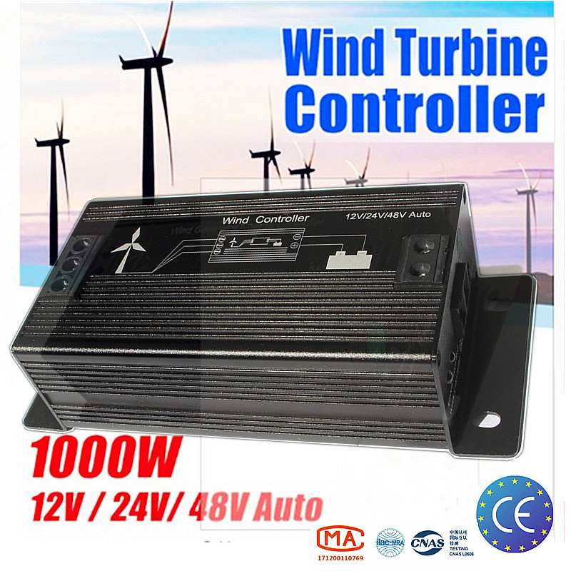 厂家供应跨境风力涡轮机控制器12V24V48V1000W自动识别风力发电机