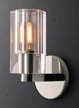 美式RH复古轻奢别墅楼梯客厅出口灯具新款式水晶壁灯公寓古铜色