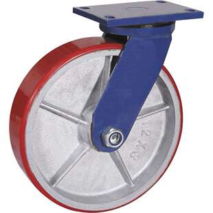 脚轮 12X3寸超重型承重1.8吨铁芯聚氨脂万向轮优冠脚轮厂家直销PU