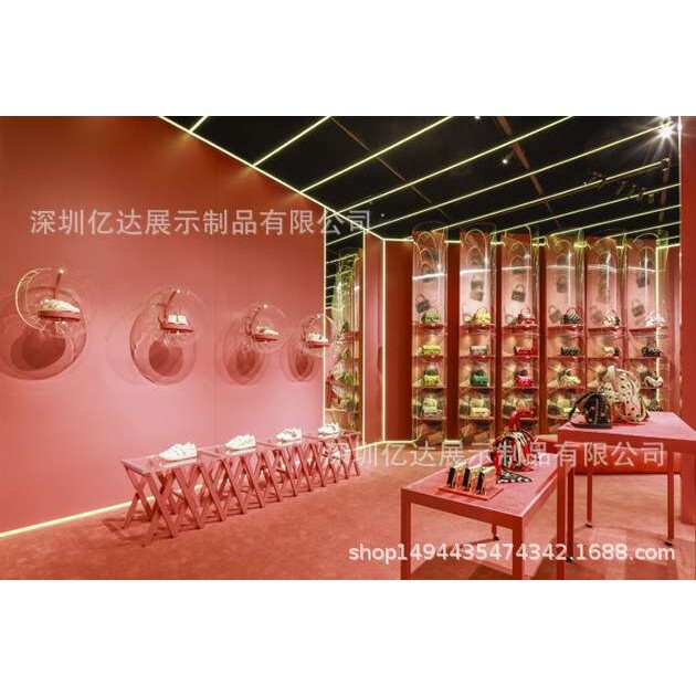 圆柱形展示架展示柜亚克力有机玻璃圆管展示柜发光展示道具展架