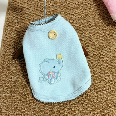 春秋狗狗内搭背心宠物打底衫卡通小象小马小熊草莓猫咪比熊贵宾犬