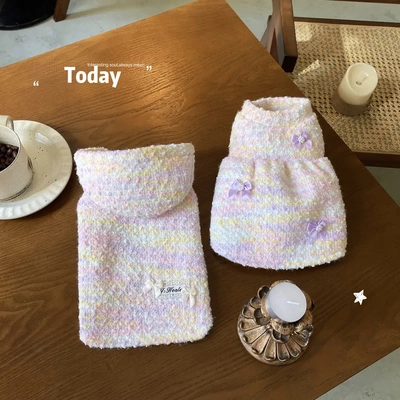 春秋加厚狗狗连帽卫衣裙子情侣装宠物衣服甜美马尔济斯比熊西施犬