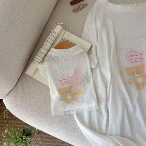 宠物衣服罩衫天丝莱赛尔透气轻薄狗狗背心马尔济斯比熊韩系ins风