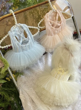 仲夏物语狗狗蓬蓬裙子公主裙半身公主风镂空猫咪马尔济斯西施比熊