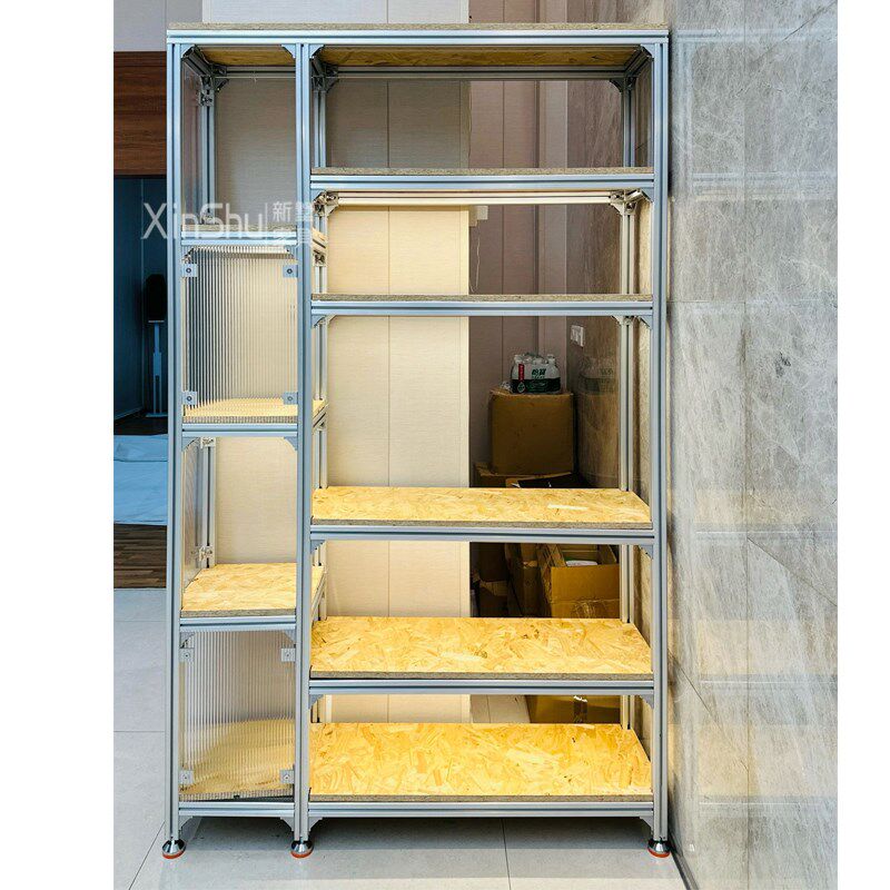 铝型材书架置物架物料架创意客厅落地办公室隔断书柜货架展示架,商业/办公家具,物料架,淘宝优惠券,粉丝福利购,淘宝优惠卷