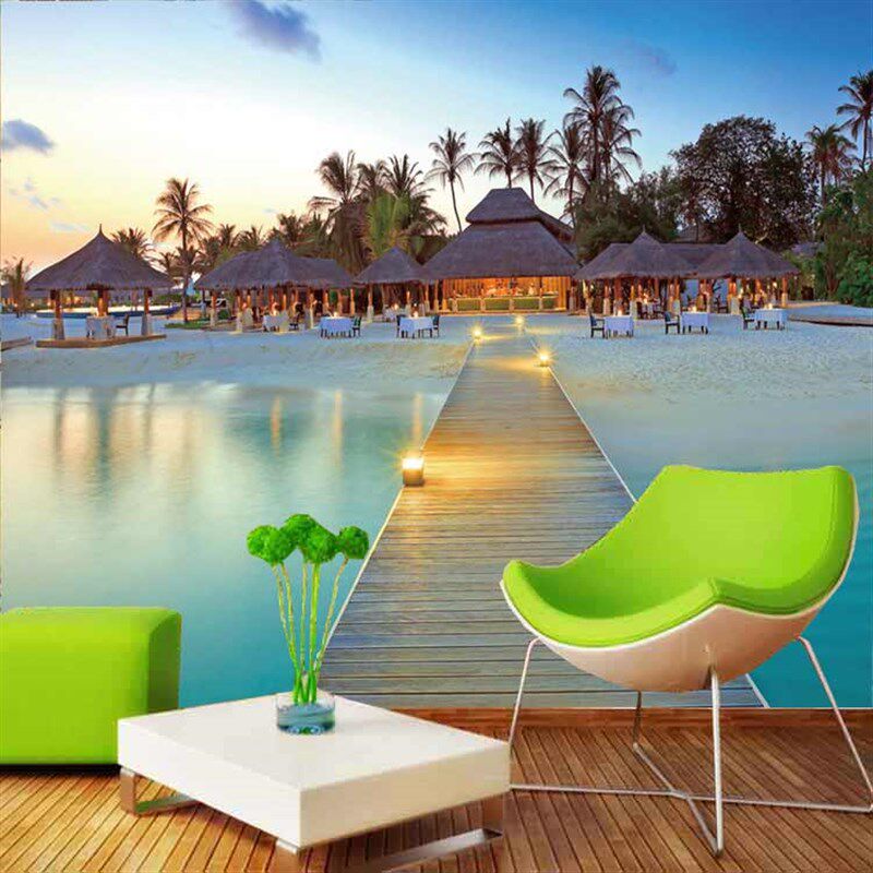 电视背景墙布3d立体背景墙纸客厅沙发风景海底世界5D玄关大型壁画