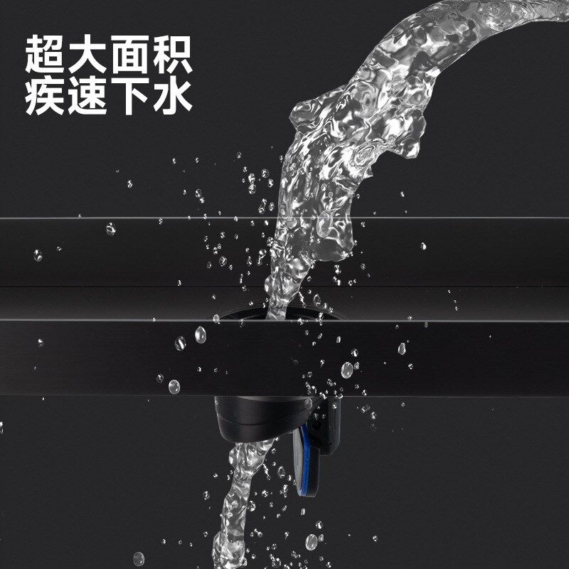 不锈钢地漏潜水卫生间长条地漏艇厨房浴室隐形地漏下水道地漏防臭