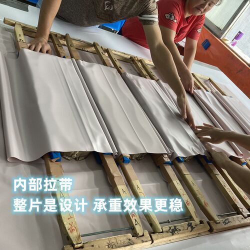 单人便携式气高床 三层加高波浪充气床垫 家用 628 638欧规 内置