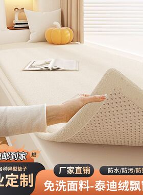 飘窗垫窗台垫四季通用泰迪绒y轻奢高级感阳台垫卧室榻榻米垫子定