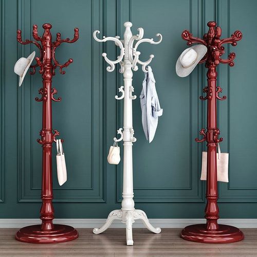 实木挂衣架高端落地衣帽架欧式大衣架晾衣架挂衣服架子衣架置物架