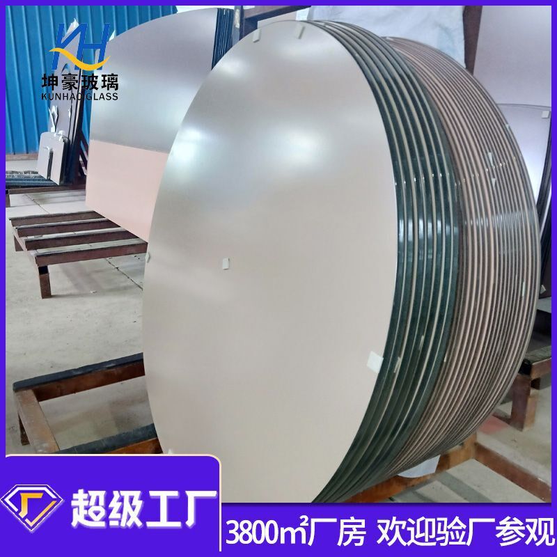 家具玻璃厂家定制加工8mm圆形 烤漆台面钢化玻璃 茶几桌面玻璃
