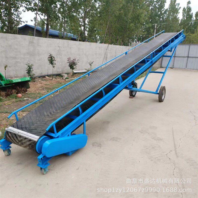 供应500带宽小型PVC皮带输送机自吸式颗粒物料传送带移动升降
