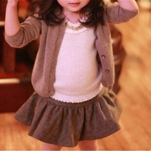 儿童纯羊绒衫男女童装加厚针织开衫毛衣外套亲子装量体定做新款