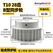 d16孔至56孔现货T10 EAR71 28齿同步轮铝同步带轮 T10500