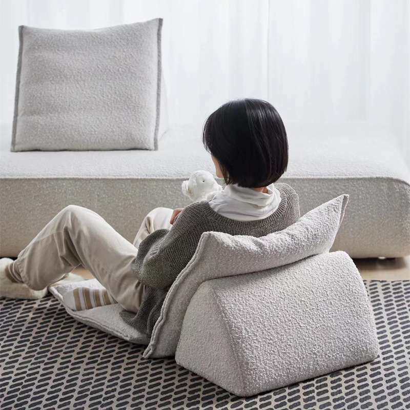 日式榻榻米式两用沙发 客厅拆洗布艺雪花绒沙发床贵妃位直排沙发