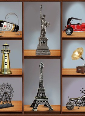 客厅玄关办公室桌面电视酒柜装饰品红酒架摆件家居饰品创意小摆设