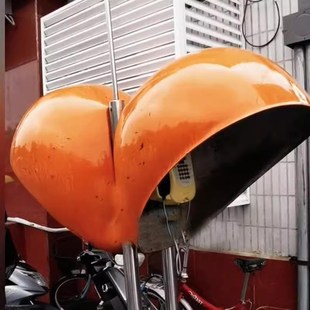 老式玻璃钢电话亭公用立柱电话亭防水防雨电话罩户外公共电话罩