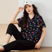 洋气时尚 女装 显瘦短袖 230斤胖mm夏装 T恤衫 大码 宽松休闲短袖 上衣