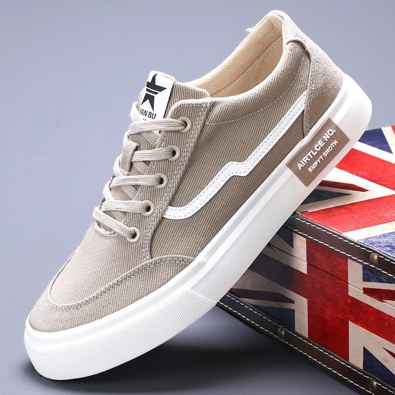 男士布鞋2024春秋男鞋低帮防滑懒人一脚蹬系带帆布鞋休闲透气板鞋,流行男鞋,帆布鞋,淘宝优惠券,粉丝福利购,淘宝优惠卷